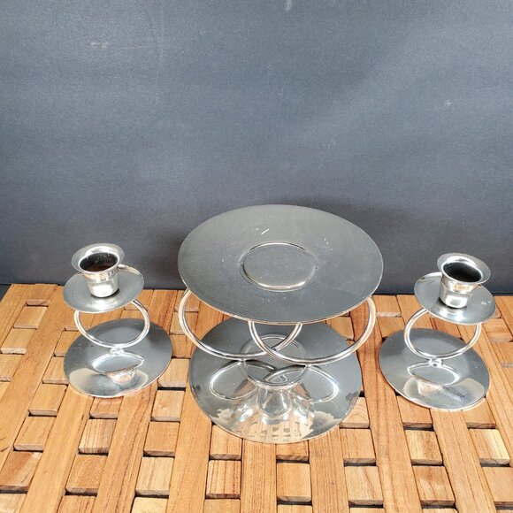 Metal Glow by Galow – Silver Unity Candle Holder Set | Elegant Wedding Ceremony - Picture 10 of 15